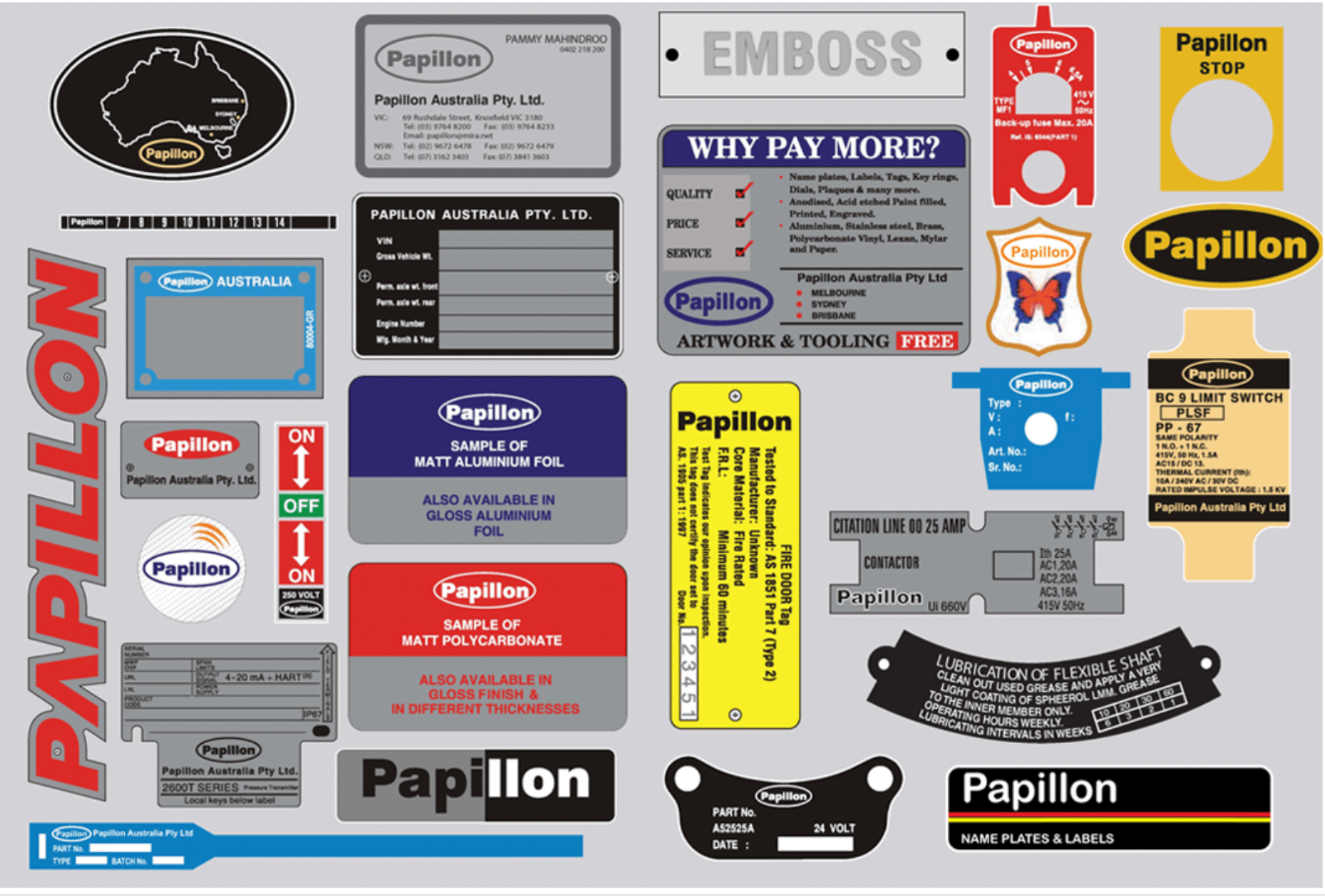 Nameplates and Labels