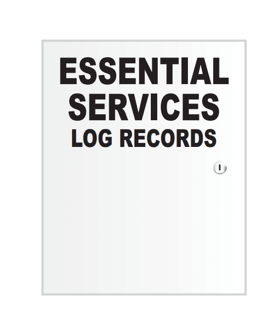 Essential Services Log Records Cabinet