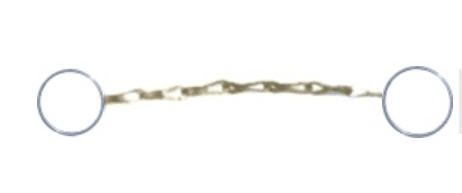 4' Brass Chain for Pins with Rings