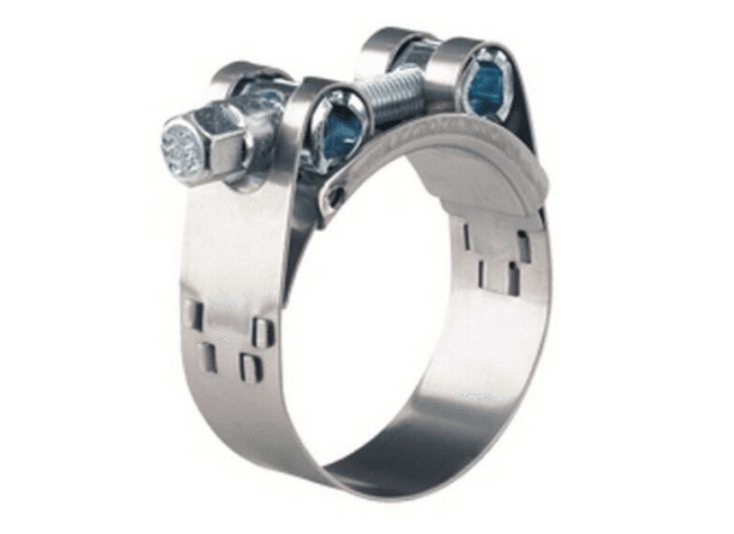 Heavy Duty T Bolt Super Clamps Type W2 - Band and Housing Stainless Steel AISI 430, Bolt Galvanised