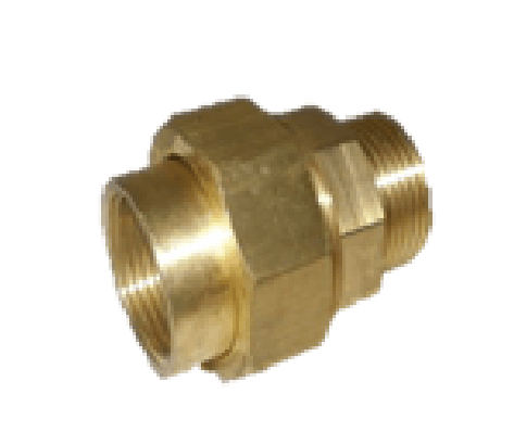 M/F Barrel Union - Brass