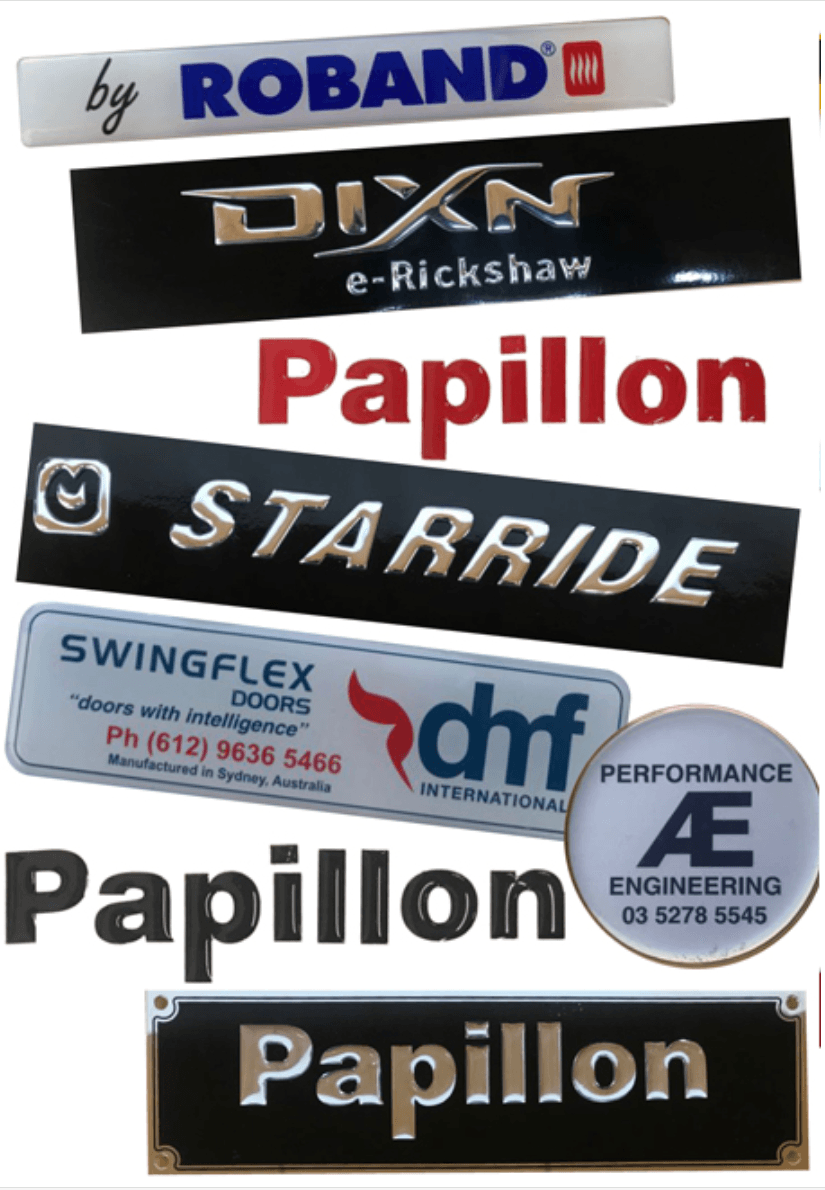 Dome Resin Nameplates