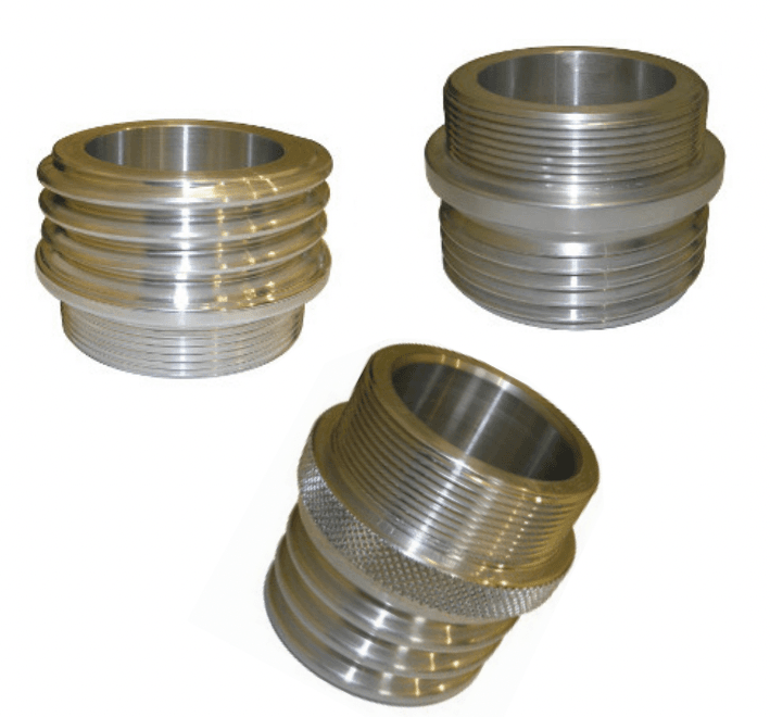 Nipple Round Thread X BSP - Aluminium