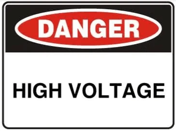 DANGER - HIGH VOLTAGE – Part No. D 104