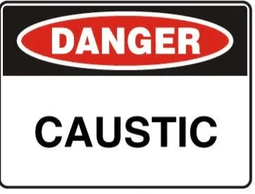 DANGER - CAUSTIC – Part No. D 116