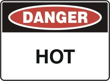 DANGER - HOT – Part No. D 129