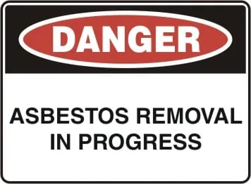 DANGER - ASBESTOS REMOVAL IN PROGRESS – Part No. D 131
