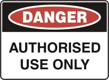DANGER - AUTHORISED USE ONLY – Part No. D 146