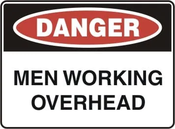 DANGER - MEN WORKING OVERHEAD – Part No. D 159