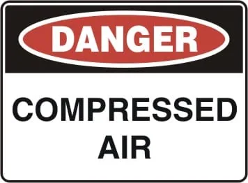 DANGER - COMPRESSED AIR – Part No. D 162