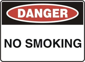 DANGER - NO SMOKING – Part No. D 175