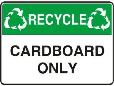 RECYCLE - CARDBOARD ONLY – Part No. EC 02
