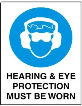 MANDATORY - HEARING & EYE PROTECTION MUST BE WORN – Part No. M 101