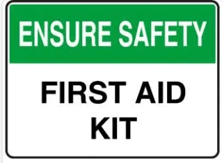ENSURE SAFETY - FIRST AID KIT – Part No. SA 01
