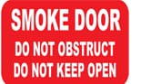 SMOKE DOOR DO NOT OBSTRUCT