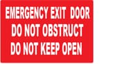 FIRE - SMOKE DOOR DO NOT OBSTRUCT