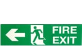 FIRE EXIT (WITH PICTOGRAM & ARROW LEFT)