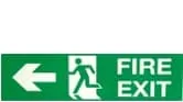 FIRE EXIT (WITH PICTOGRAM & ARROW LEFT) – Part No. PS172