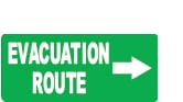 EVACUATION ROUTE ARROW RIGHT