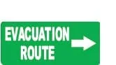 EVACUATION ROUTE ARROW RIGHT – Part No. PS176