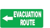 EVACUATION ROUTE ARROW LEFT