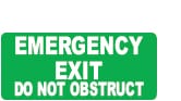 EMERGENCY EXIT DO NOT OBSTRUCT