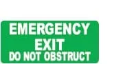 EMERGENCY EXIT DO NOT OBSTRUCT – Part No. PS178