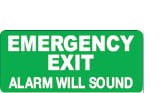 EMERGENCY EXIT ALARM WILL SOUND