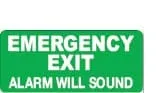 EMERGENCY EXIT ALARM WILL SOUND – Part No. PS179