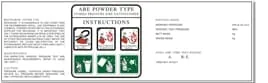 Fire Extinguisher Labels – Part No. ABE-POWDER