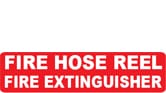 FIRE HOSE REEL ONLY TO BE USED IN CASE OF FIRE