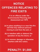 NOTICE OFFENCES RELATED TO FIRE EXITS