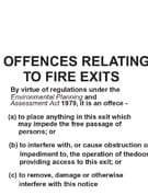 NOTICE OFFENCES RELATED TO FIRE EXITS