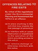NOTICE OFFENCES RELATED TO FIRE EXITS