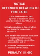 NOTICE OFFENCES RELATED TO FIRE EXITS