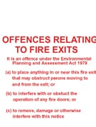 NOTICE OFFENCES RELATED TO FIRE EXITS