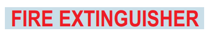 FIRE EXTINGUISHER (RED LETTERING)