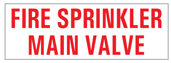 FIRE SPRINKLER MAIN VALVE