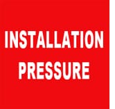 INSTALLATION PRESSURE NO.1