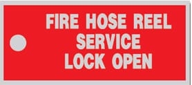 FIRE HOSE REEL SERVICE LOCK OPEN