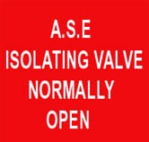 A.S.E ISOLATING VALVE NORMALLY OPEN