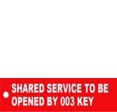 SHARED SERVICE TO BE OPENED BY 003 KEY