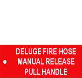 DELUGE FIRE HOSE MANUAL RELEASE PULL HANDLE
