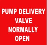 PUMP DELIVERY VALVE NORMALLY OPEN