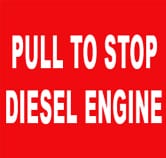 PULL TO STOP DIESEL ENGINE