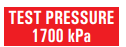 TEST PRESSURE 1700KPA