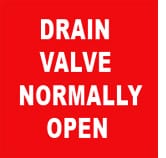 DRAIN VALVE NORMALLY OPEN