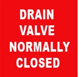 DRAIN VALVE NORMALLY CLOSED