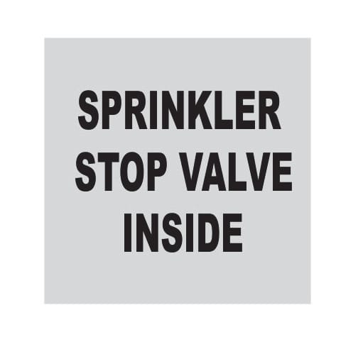 SPRINKLER STOP VALVE INSIDE