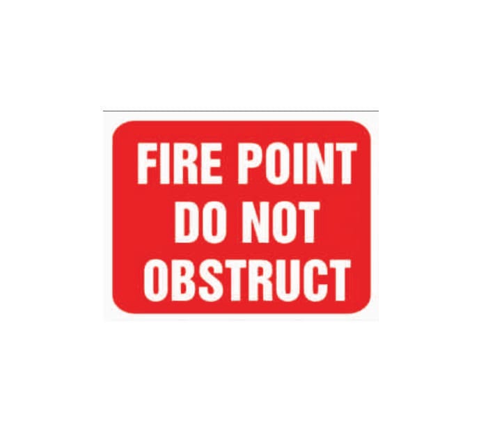 FIRE POINT DO NOT OBSTRUCT